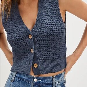 We The Free Navy Knit Vest